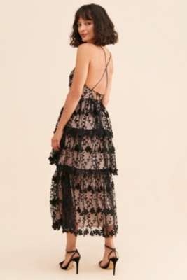 【Anyone more】Rohe Lace Midi One Piece Self-Portrait - Lace midi dress red - The Corner