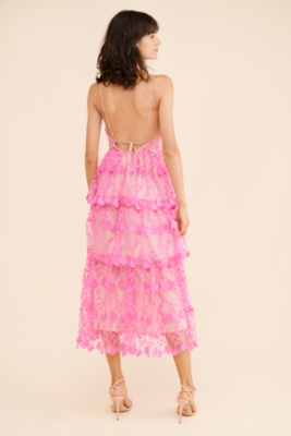 Lace Layered Midi Dress