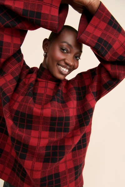 Mock Neck Intarsia Sweater | Nuuly