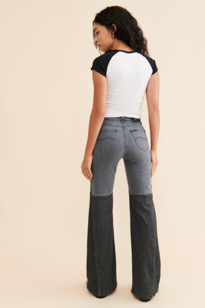 Janet Two-Toned Flare Jeans | Nuuly