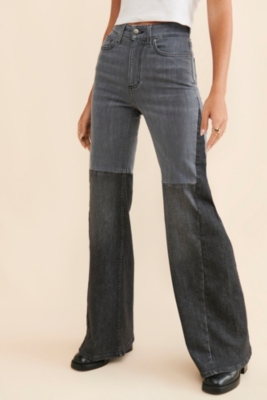 Janet Two-Toned Flare Jeans | Nuuly