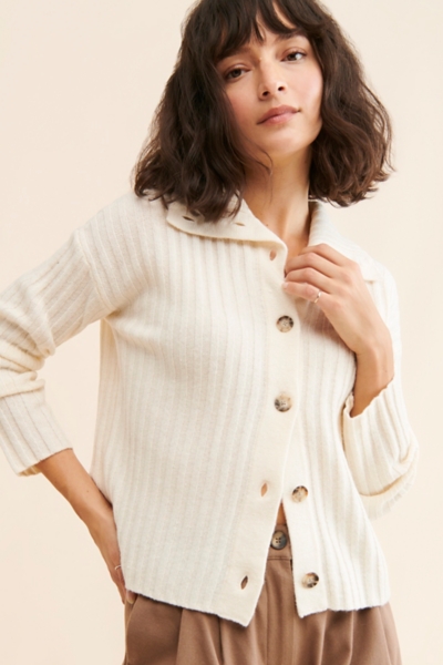Niles Wide Rib Collar Cardigan | Nuuly