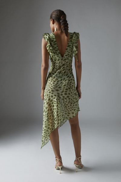 urban outfitters green wrap dress ARIELLA LINEN MAXI DRESS, CONCH SHELL PINK – Palm Place main image 1