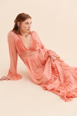 Structured Velvet Maxi Dress