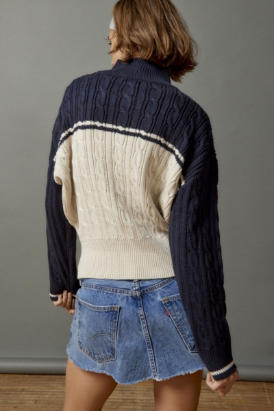 Briar Cable Knit Zip-Up Cardigan | Nuuly