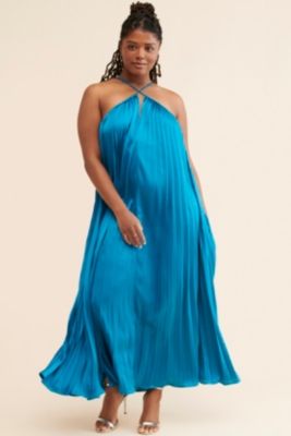 Pleated A-Line Maxi Dress | Nuuly
