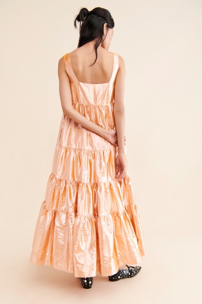 Tiered Maxi Metallic Dress | Nuuly