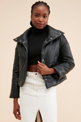 Vegan Leather Croc Anastasia Jacket | Nuuly