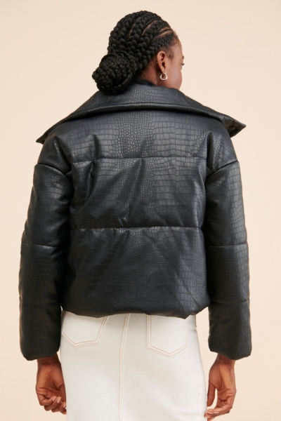 Vegan Leather Croc Anastasia Jacket | Nuuly