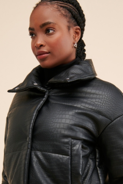 Vegan Leather Croc Anastasia Jacket | Nuuly