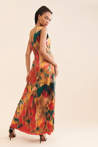 pleated halter neck maxi dress Petal and Pup Women's Gia Pleated Halterneck Maxi Dress