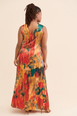 Abstract Print Maxi Dress | Nuuly