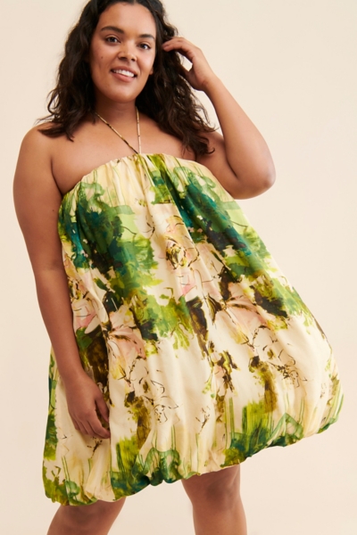 Bubble Hem Printed Mini Dress | Nuuly