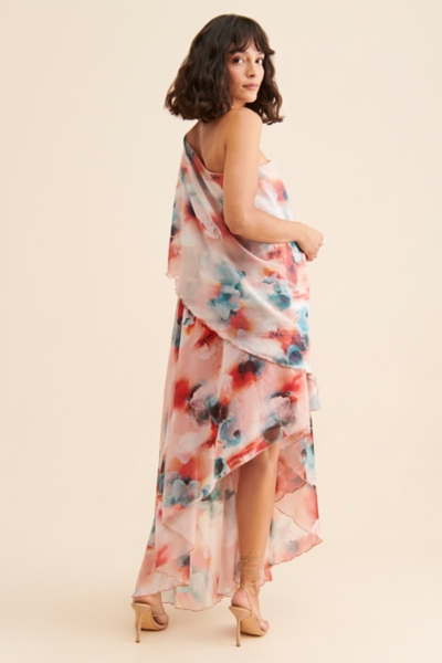 Blurred Floral Asymmetrical Dress | Nuuly