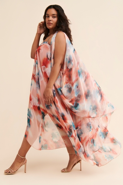 asymmetrical printed dress Sleeveless layered asymmetric tiered long dress light green – fasfas