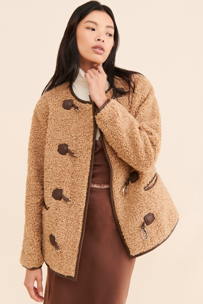 ジャケット・アウター HLT Convertible Faux Fur Tippet Coat Faux Fur Toggle Coat | Nuuly