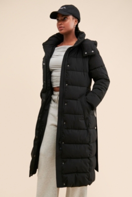 Hooded Long Puffer Coat Nuuly