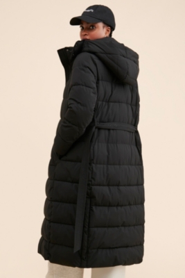 Hooded long puffer coat hotsell