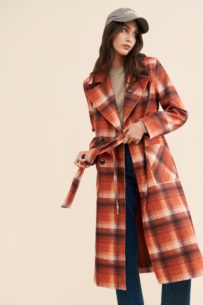 Plaid Print Overcoat | Nuuly