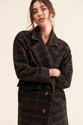 Windowpane Oversized Plaid Overcoat | Nuuly