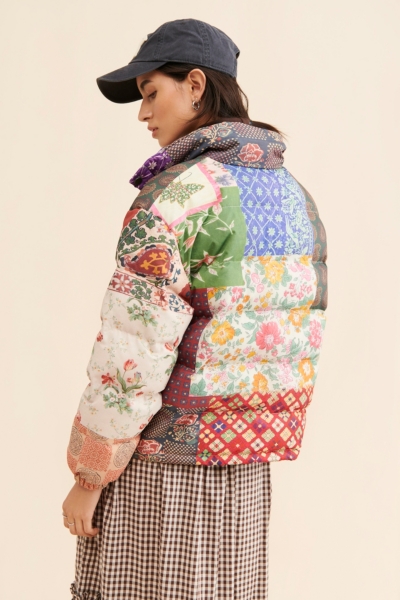 Mixed Print Garden Puffer | Nuuly