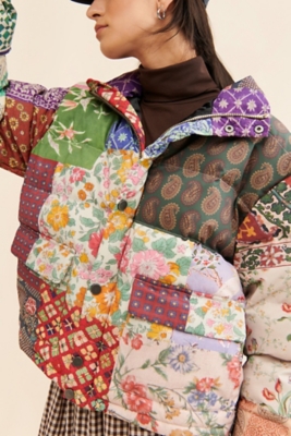 Mixed Print Garden Puffer | Nuuly