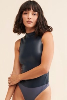 rom Deep V neck mellow body ボディースーツ rom Deep V neck mellow