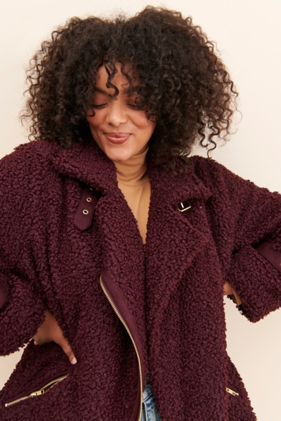 Sherpa Buckle Moto Jacket | Nuuly
