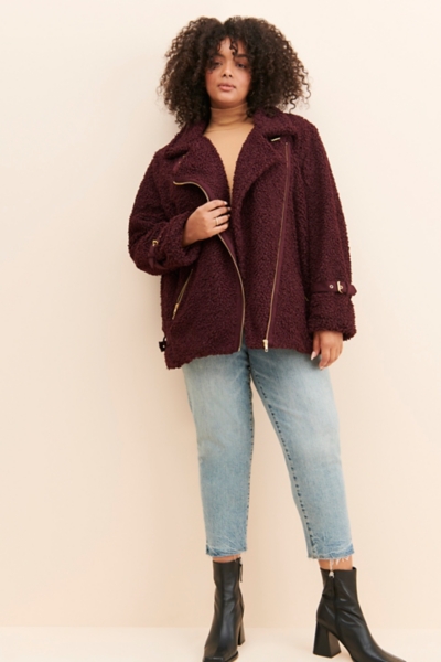 Sherpa Buckle Moto Jacket | Nuuly