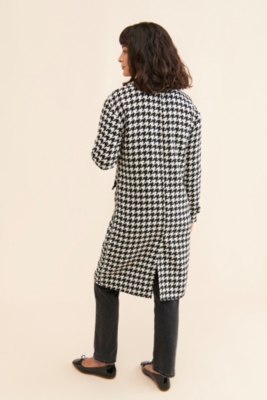 新品 25SS HOUNDSTOOTH DOUBLE JK Houndstooth Double-Breasted Coat in Black/White for Women