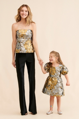 Camile Strapless Floral Jacquard Top | Nuuly
