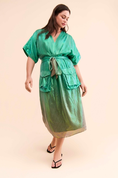 green ombre sequin dress Primavera Couture 4034 Ombre Cocktail Dress Sequin V-Neck Deep V Back Homecoming Short Dress 12 / Emerald
