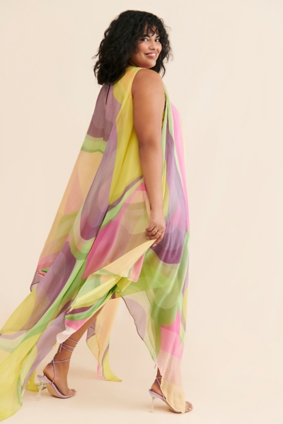 knee length dresses for ladies Henley Abstract Flower Print Midi Dress  Popsy Clothing