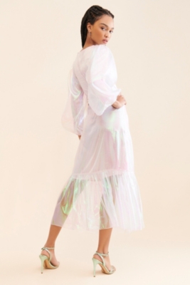 Metallic Organza Maxi Dress | Nuuly