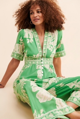 Churu Bump ザウルスアニバーサリー Floral Monsteras Jumpsuit | Nuuly