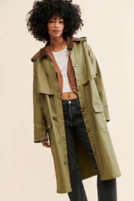 Buckle Oversized Trench Coat Nuuly