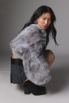 Portia Faux Fur Cropped Jacket | Nuuly