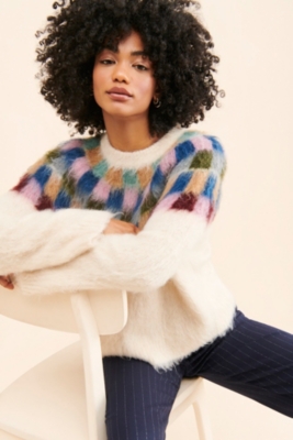 Sorenna Brushed Checkerboard Sweater | Nuuly