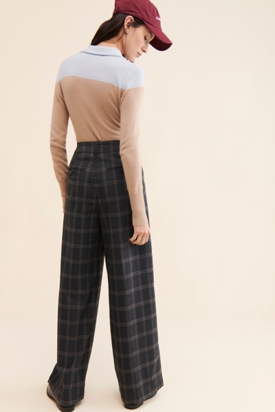 Harlow Wide Leg Plaid Trousers | Nuuly