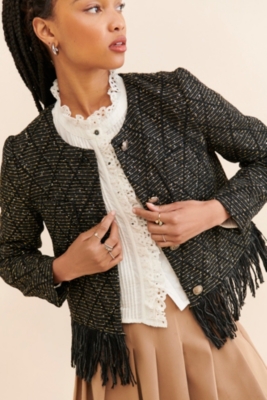 'S SOLEZIA[ソレジア] Nokara Glitter Tweed Jacket Tweed Sequin Jacket | Nuuly