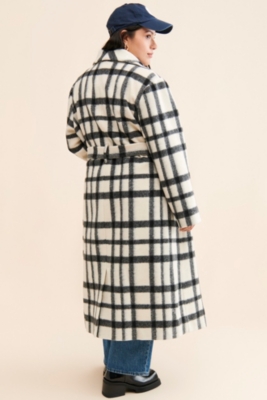 Plaid Tie-Front Overcoat | Nuuly