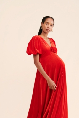 Velvet dress maternity hotsell
