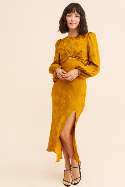 slim fit dress slacks Sun Glow Maxi Dress - Gold Coast main image 1