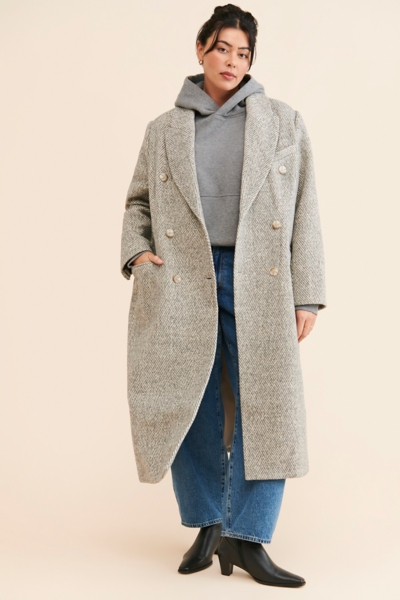 Morana Herringbone Overcoat | Nuuly