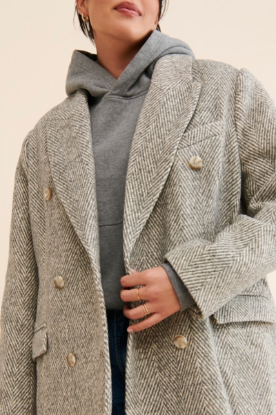 Morana Herringbone Overcoat | Nuuly