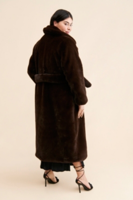 Oversized Belted Faux Fur Coat | Nuuly