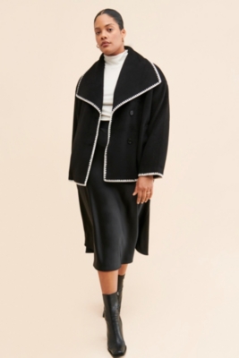 美品deres 8th collection All-around jacket Threadbare Women's Black Brushed Cropped Ladies' Bomber Jacket