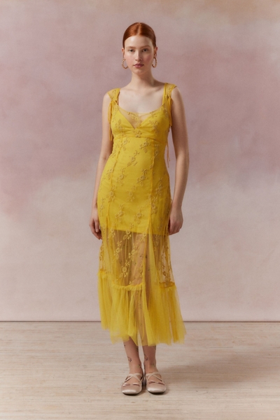 Micah Embroidered Floral Midi Dress | Nuuly