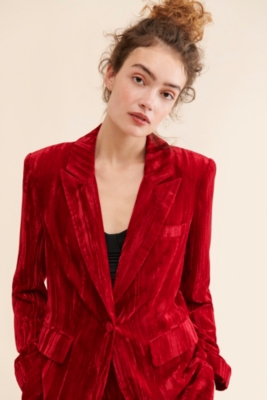 Imann Crushed Velvet Blazer Nuuly