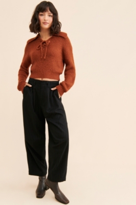 Sophia Lace-Up Sweater | Nuuly